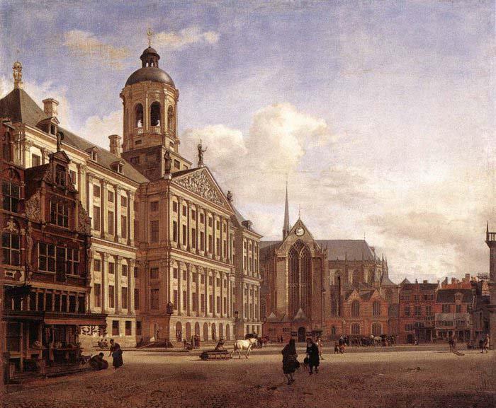 HEYDEN, Jan van der The New Town Hall in Amsterdam after Sweden oil painting art